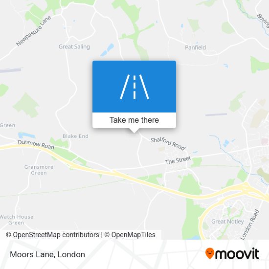 Moors Lane map