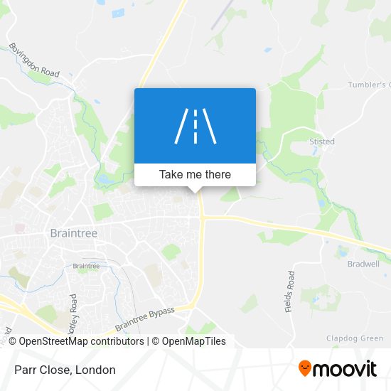 Parr Close map