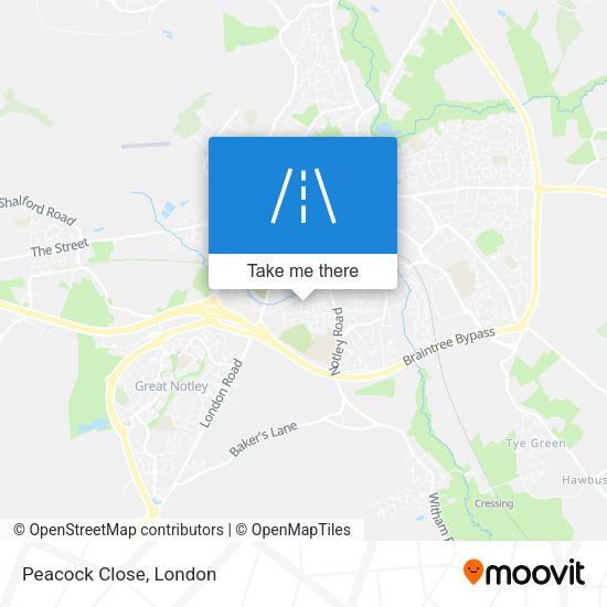 Peacock Close map