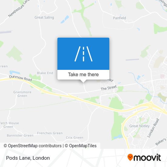 Pods Lane map