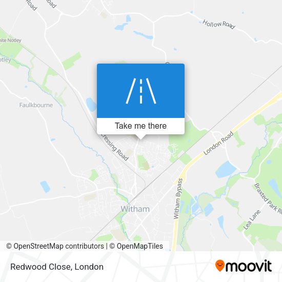 Redwood Close map