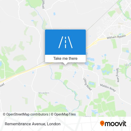 Remembrance Avenue map