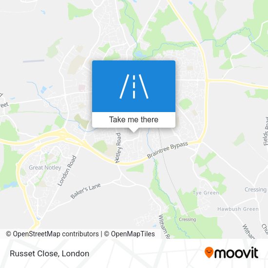 Russet Close map