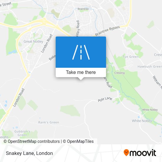 Snakey Lane map