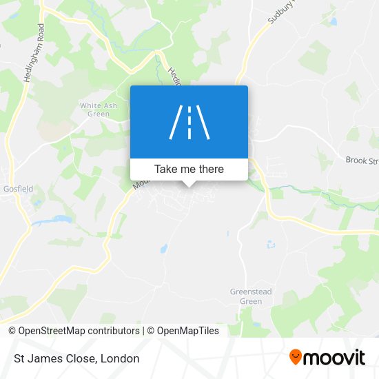St James Close map