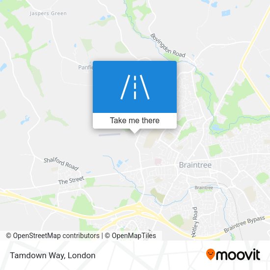 Tamdown Way map