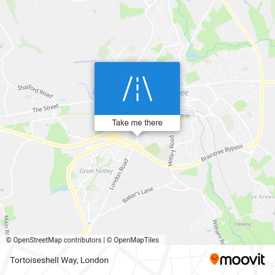 Tortoiseshell Way map