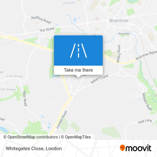Whitegates Close map
