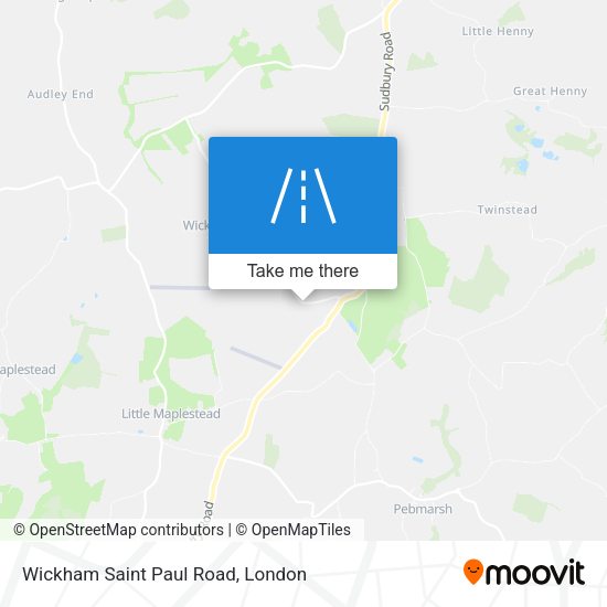 Wickham Saint Paul Road map