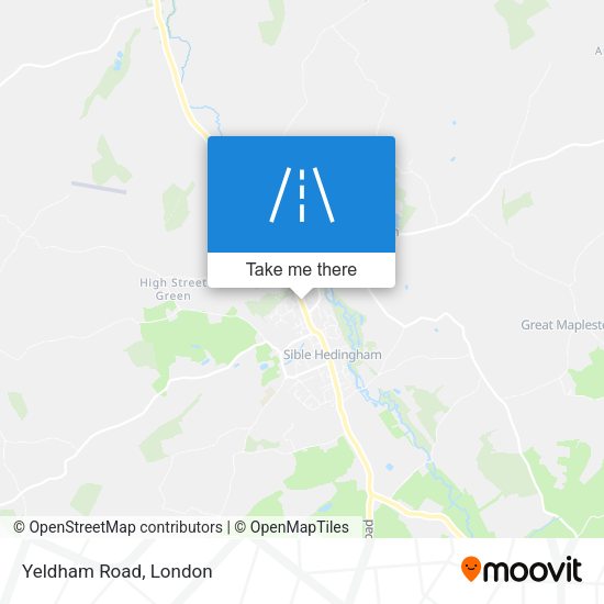 Yeldham Road map