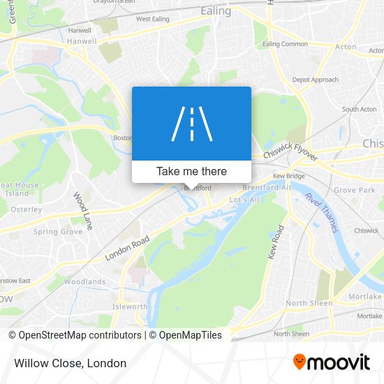 Willow Close map