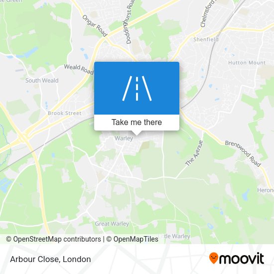 Arbour Close map