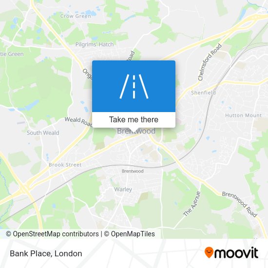 Bank Place map