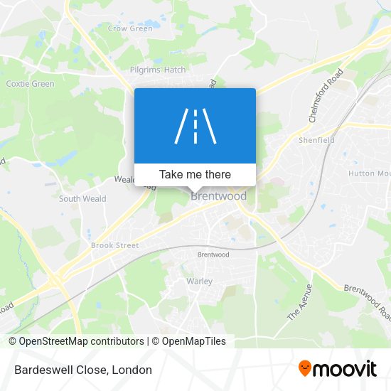 Bardeswell Close map