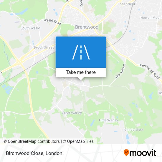Birchwood Close map