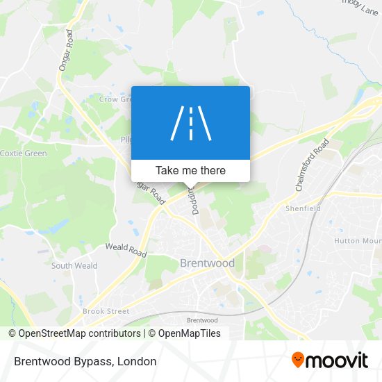 Brentwood Bypass map