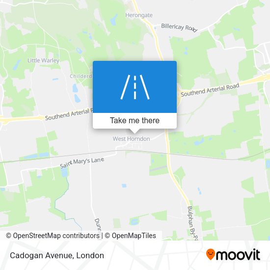 Cadogan Avenue map