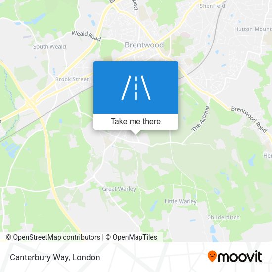 Canterbury Way map
