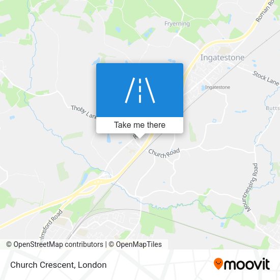 Church Crescent map