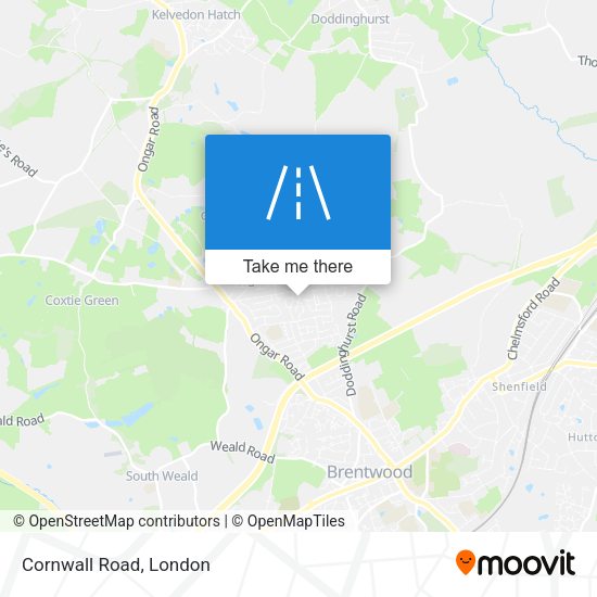 Cornwall Road map
