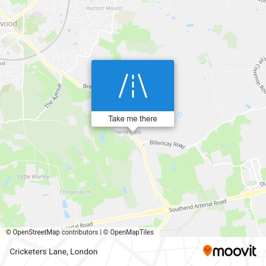 Cricketers Lane map