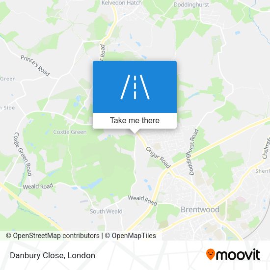 Danbury Close map