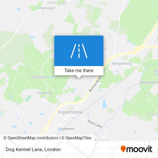 Dog Kennel Lane map