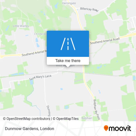 Dunmow Gardens map