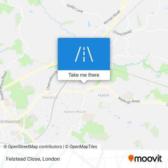 Felstead Close map