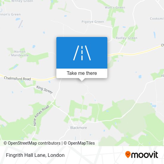 Fingrith Hall Lane map