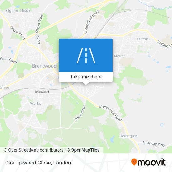 Grangewood Close map