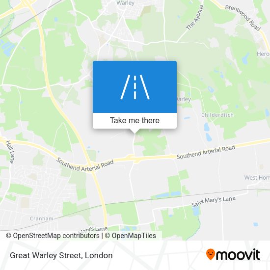 Great Warley Street map