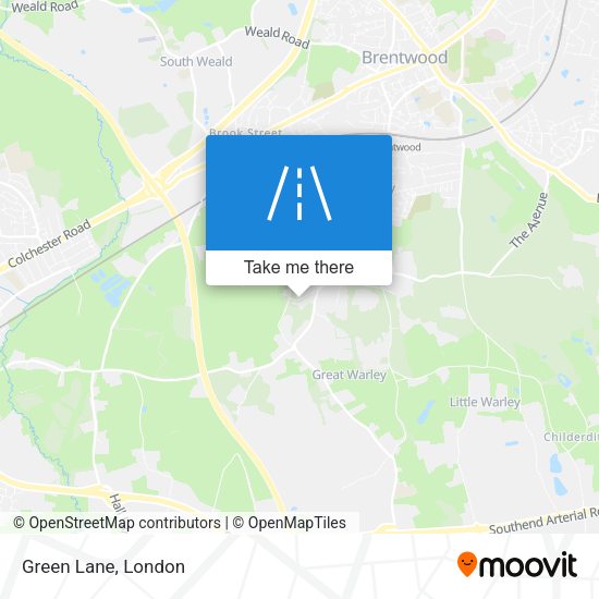 Green Lane map