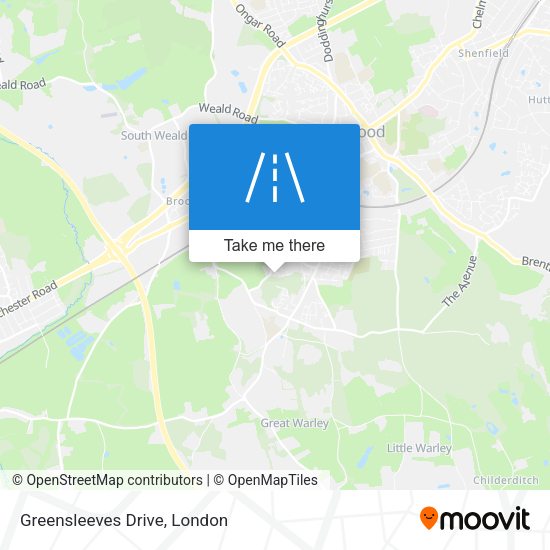 Greensleeves Drive map