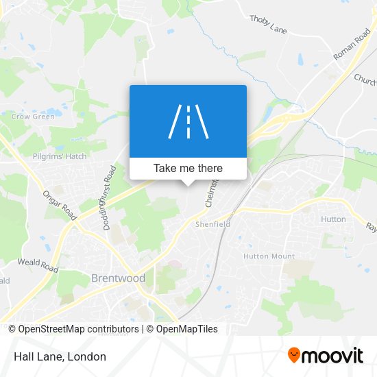 Hall Lane map