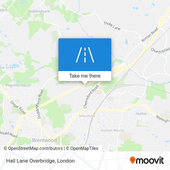 Hall Lane Overbridge map