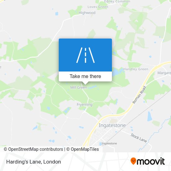 Harding's Lane map
