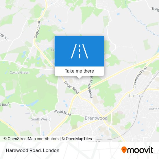Harewood Road map