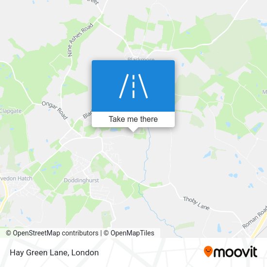 Hay Green Lane map