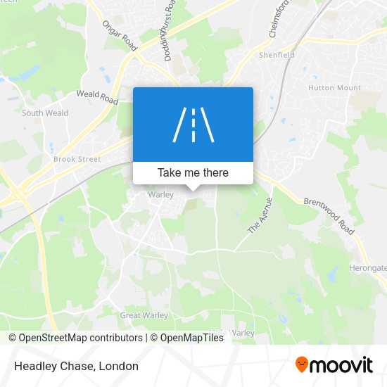 Headley Chase map