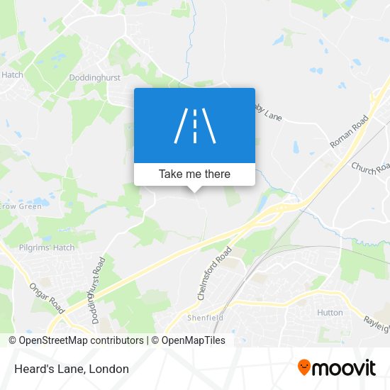 Heard's Lane map