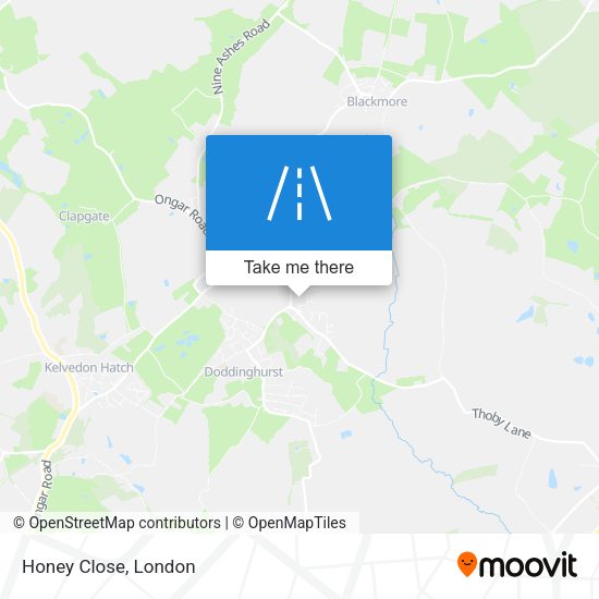 Honey Close map