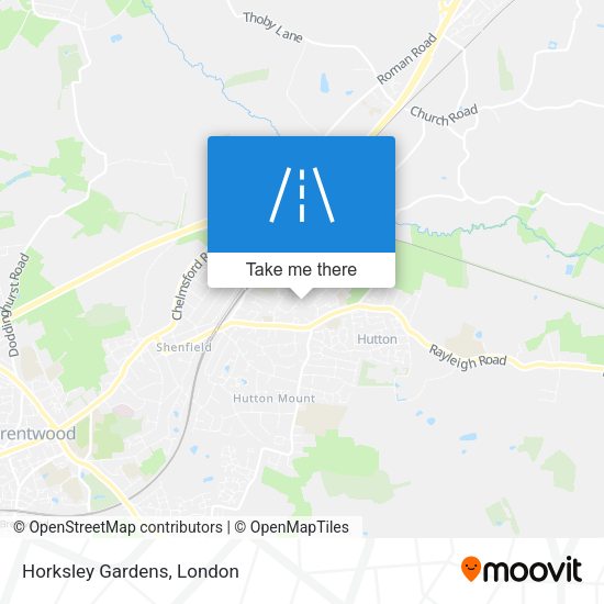 Horksley Gardens map