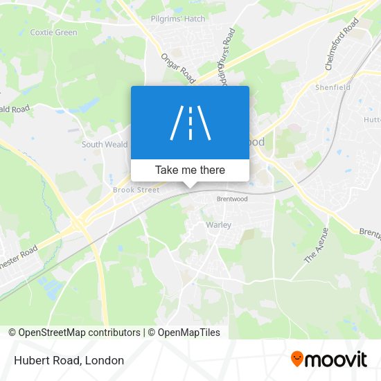 Hubert Road map