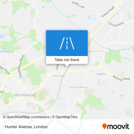 Hunter Avenue map