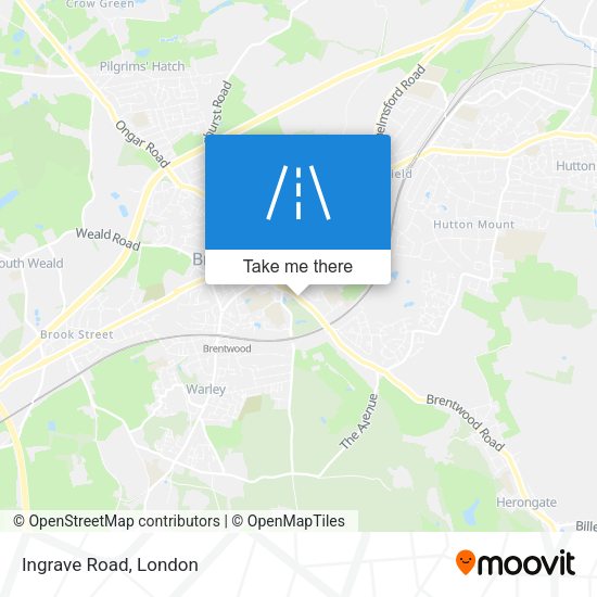 Ingrave Road map