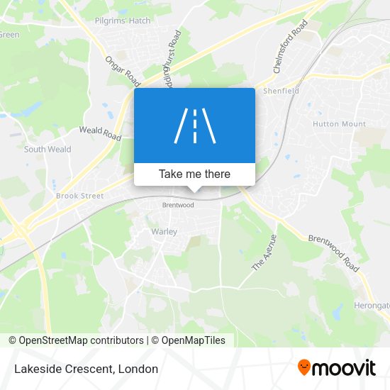 Lakeside Crescent map