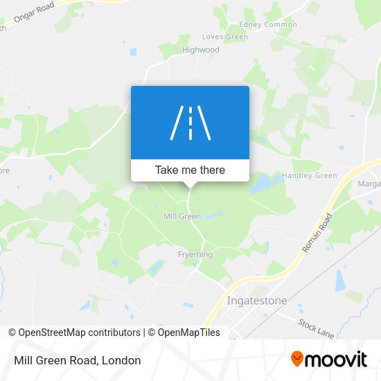 Mill Green Road map