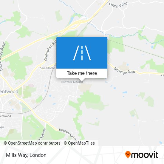 Mills Way map