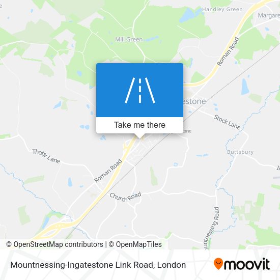 Mountnessing-Ingatestone Link Road map